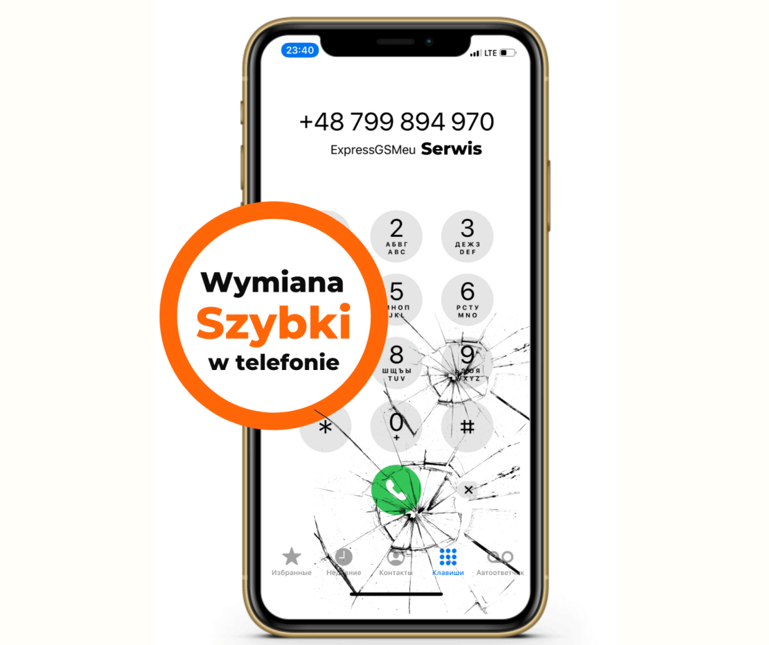Wymiana zbitej szybki Wymiana szybki w telefonie
